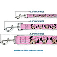 Load image into Gallery viewer, Dog Leash - Minnie Mouse Expressions Polka Dot Pink/White