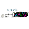 Load image into Gallery viewer, Dog Leash - Mickey Mouse Expressions Scattered Black/Multi Neon