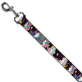 Load image into Gallery viewer, Dog Leash - Princess Silhouettes Dots Black/Purple/Gray/Multi Color