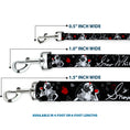 Load image into Gallery viewer, Dog Leash - SNOW WHITE Apple Poses/Butterflies Black/Gray/Red