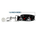 Load image into Gallery viewer, Dog Leash - SNOW WHITE Apple Poses/Butterflies Black/Gray/Red