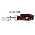 Load image into Gallery viewer, Dog Leash - Queen of Hearts Poses/Hearts/Cards Reds/Black
