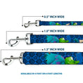 Load image into Gallery viewer, Dog Leash - Monsters University Sulley & Mike Poses/Checkers Blue