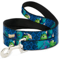 Load image into Gallery viewer, Dog Leash - Monsters University Sulley & Mike Poses/Checkers Blue