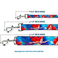 Load image into Gallery viewer, Dog Leash - Ariel Vivid Underwater Sparkle Poses/Castle