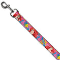 Load image into Gallery viewer, Dog Leash - Ariel/Flounder/Fish Trio Poses Pinks