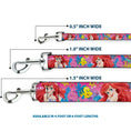 Load image into Gallery viewer, Dog Leash - Ariel/Flounder/Fish Trio Poses Pinks