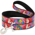 Load image into Gallery viewer, Dog Leash - Ariel/Flounder/Fish Trio Poses Pinks