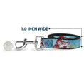 Load image into Gallery viewer, Dog Leash - ARIEL Sketch Poses Blues/Lavender