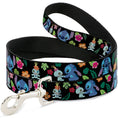 Load image into Gallery viewer, Dog Leash - Stitch & Scrump Poses/Tropical Flora