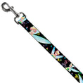 Load image into Gallery viewer, Dog Leash - Glowing Tinker Bell Poses/Butterflies & Flowers Black/Multi Neon