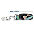 Load image into Gallery viewer, Dog Leash - Glowing Tinker Bell Poses/Butterflies & Flowers Black/Multi Neon