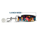 Load image into Gallery viewer, Dog Leash - Disney Princess Poses/Castle Silhouettes Purples/Multi Color