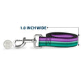 Load image into Gallery viewer, Dog Leash - Little Mermaid Stripe/Shell Purple/Green/Gold