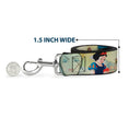 Load image into Gallery viewer, Dog Leash - Little Mermaid Stripe/Shell Purple/Green/Gold