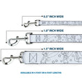 Load image into Gallery viewer, Dog Leash - Tinker Bell Poses/Stars Outline White/Black
