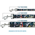 Load image into Gallery viewer, Southlake Paws dog leash featuring Nightmare Before Christmas characters in a cemetery scene, available in 4 or 6-foot length