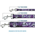 Load image into Gallery viewer, Dog Leash - Jack Expressions/Ghosts in Cemetery Purples/Grays/White