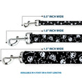 Load image into Gallery viewer, Dog Leash - Jack Expressions/Bones Scattered Black/White
