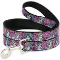 Load image into Gallery viewer, Dog Leash - Princess Sketch Poses/Floral Collage Pinks/Grays