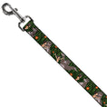 Load image into Gallery viewer, Dog Leash - Mowgli & Baloo 3-Poses Leaves/Flowers Greens/Orange