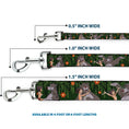 Load image into Gallery viewer, Dog Leash - Mowgli & Baloo 3-Poses Leaves/Flowers Greens/Orange