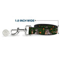 Load image into Gallery viewer, Dog Leash - Mowgli & Baloo 3-Poses Leaves/Flowers Greens/Orange
