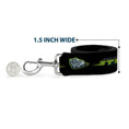 Load image into Gallery viewer, Dog Leash - White Rabbit Poses LOOKING FOR WONDERLAND/Clocks Black/Golds