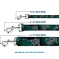 Load image into Gallery viewer, Dog Leash - Cheshire Cat 4-Poses Checkers Teal/Black