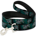 Load image into Gallery viewer, Dog Leash - Cheshire Cat 4-Poses Checkers Teal/Black