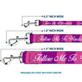 Load image into Gallery viewer, Dog Leash - Cheshire Cat Stripe/FOLLOW ME TO WONDERLAND Pink/Purple/White