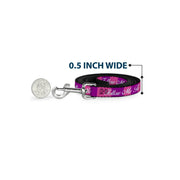 Dog Leash - Cheshire Cat Stripe/FOLLOW ME TO WONDERLAND Pink/Purple/White