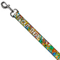 Load image into Gallery viewer, Dog Leash - ADVENTURE IS OUT THERE/Stacked Wilderness Explorer Badges Tan/Multi Color/White