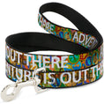 Load image into Gallery viewer, Dog Leash - ADVENTURE IS OUT THERE/Stacked Wilderness Explorer Badges Tan/Multi Color/White