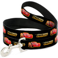 Load image into Gallery viewer, Dog Leash - Cars 3 LIGHTNING MCQUEEN Pose/Bolt Black/Yellows