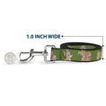 Load image into Gallery viewer, Dog Leash - Lady and Tramp 6-Poses Olive Green