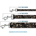Load image into Gallery viewer, Dog Leash - Pirates Skulls Scattered/Splatter Black/Tan/Red