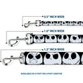 Load image into Gallery viewer, Dog Leash - Nightmare Before Christmas 7-Jack Expressions CLOSE-UP Black/White