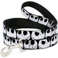 Load image into Gallery viewer, Dog Leash - Nightmare Before Christmas 7-Jack Expressions CLOSE-UP Black/White