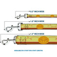 Load image into Gallery viewer, Dog Leash - Toy Story Jessie Bounding Cowboy Buckle Lasso Stripe Yellow/Red/Brown