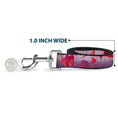 Load image into Gallery viewer, Dog Leash - Frozen II Swirling Leaves/Floral Trim Purples/Reds
