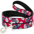 Load image into Gallery viewer, Dog Leash - Lilo & Stitch Stitch 2-Eating Poses/Lilo Dress Leaves Red/Ivory