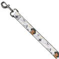 Load image into Gallery viewer, Dog Leash - Aladdin Jasmine Palace Pose with Script and Flowers White/Purples