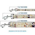Load image into Gallery viewer, Dog Leash - Snow White and the Seven Dwarfs with Script and Flowers Yellows