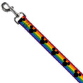 Load image into Gallery viewer, Dog Leash - Mickey Mouse Ears Icon Rainbow Pride Flag