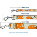 Load image into Gallery viewer, Dog Leash - The Nightmare Before Christmas Jack Pose and Pumpkins Collage Ivory/Orange/Black