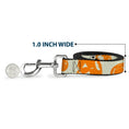 Load image into Gallery viewer, Dog Leash - The Nightmare Before Christmas Jack Pose and Pumpkins Collage Ivory/Orange/Black