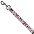 Load image into Gallery viewer, Dog Leash - The Nightmare Before Christmas Jack and Sally Doodles Pinks/Black