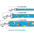 Load image into Gallery viewer, Dog Leash - Pixar Holiday Collection Easter Egg Characters Scattered Blue