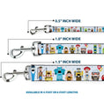 Load image into Gallery viewer, Dog Leash - Pixar Holiday Collection Nutcracker Characters Lineup/Stars White/Blues
